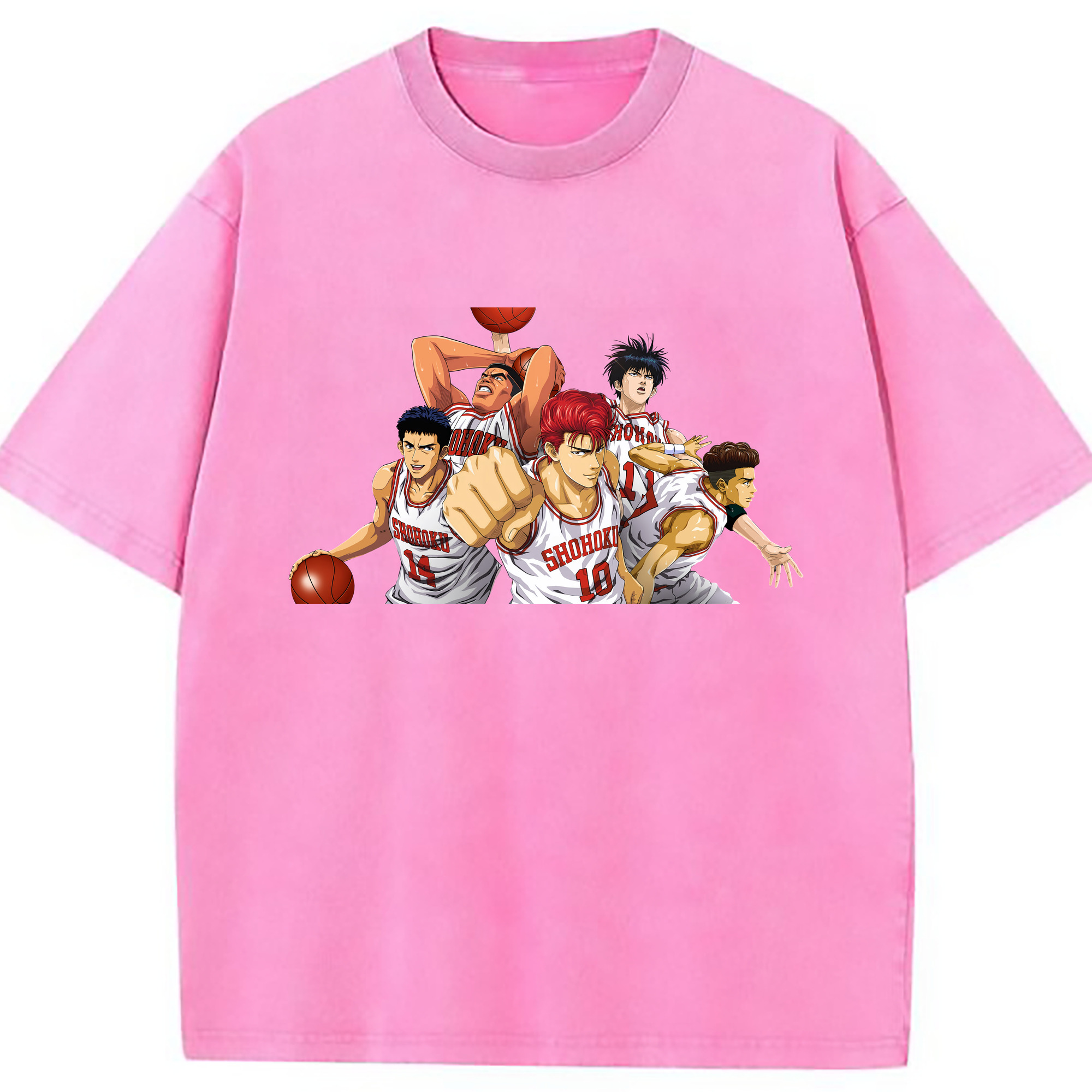 （画像用） SLAM DUNK／スラムダンク 綿100% ヴィンテージ風 半袖Tシャツ（フロントプリント）